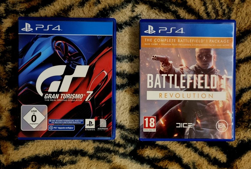 Gran Turismo 7& Battelfield 1 PS4