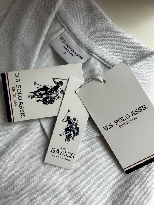 Мъжка бяла тениска U.S. Polo Assn. НЕИЗПОЛЗВАНА!