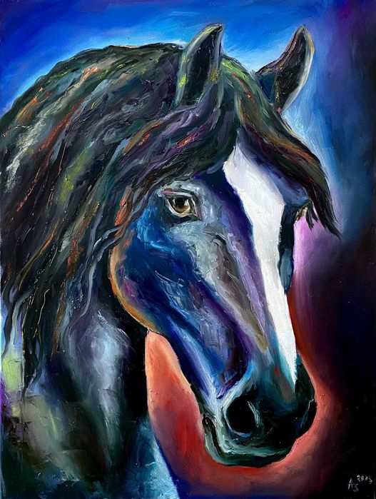 Картина "Конь" масло холст 60/80 см