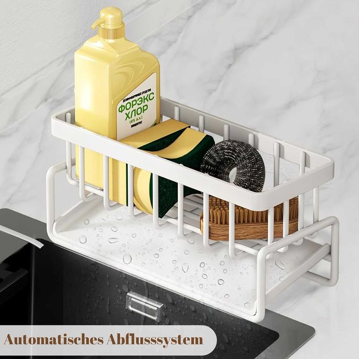 НОВ! Кухненски органайзер за мивка – с отцедник и куки