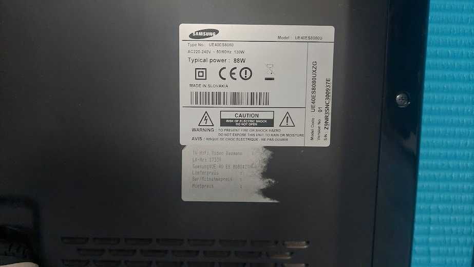 телевизор Samsung UE40ES8080 – 40”, Smart TV, 3D, Full HD