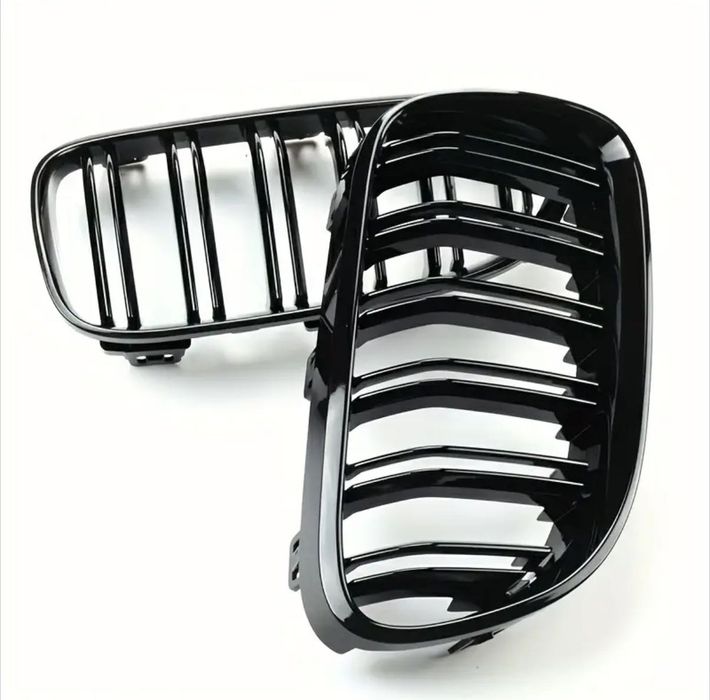 BMW E92 LCI Черни бъбреци – Double Slotted, Black Gloss