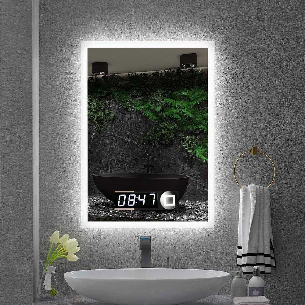 Зеркало с подсветкой. Настенное зеркало. Зеркало в ванную комнату.