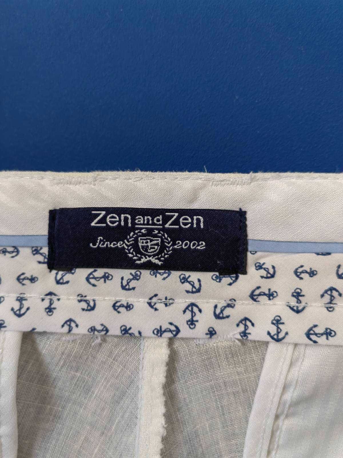 Мъжки ленен панталон, бял, Zen and Zen