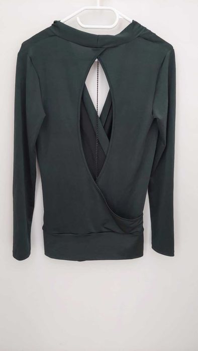 Елегантна блуза от ликра в тъмнозелено Кенсол