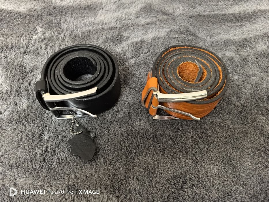 Ремень мужской кожаный! 2 шт.