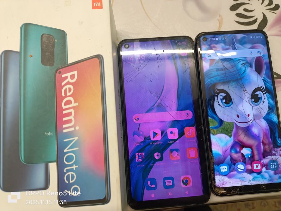 Телефоны на запчасти рабочие  Редми ноте 9 и Самсунг а11