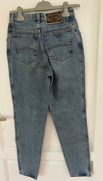 Оригинален Jeans ARMANI с висока талия, размер 30, син