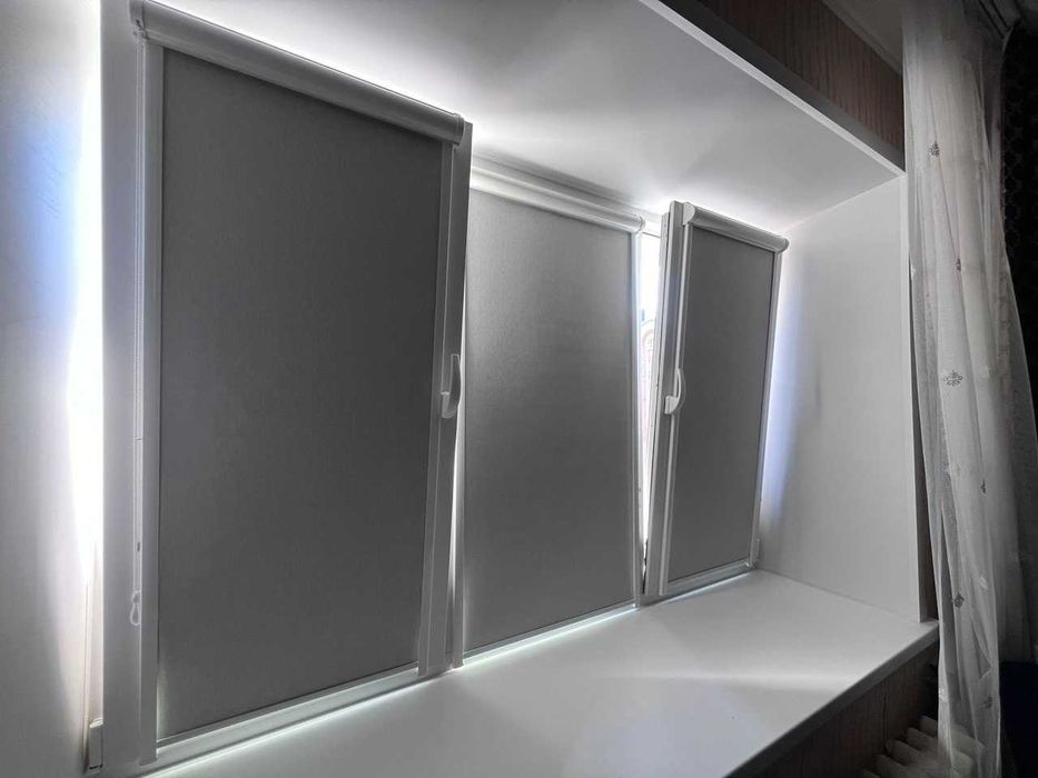 Рулонные жалюзи, ролл шторы, день ночь, блэкаут, плиссе жалюзи