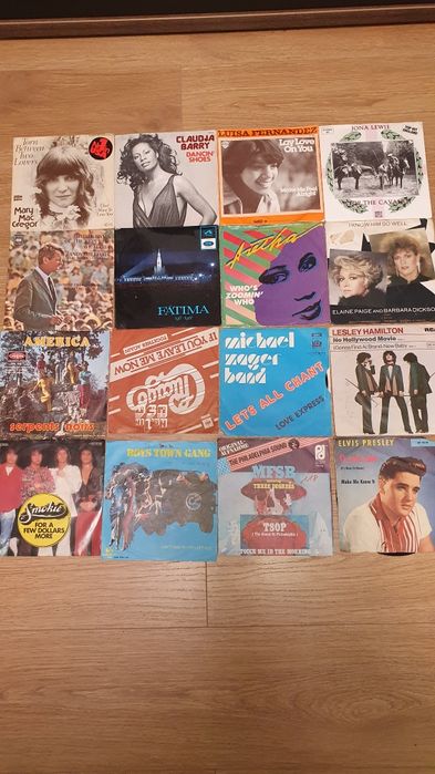 66 discuri vinil single – pop, disco, dance, francofon, rock clasic