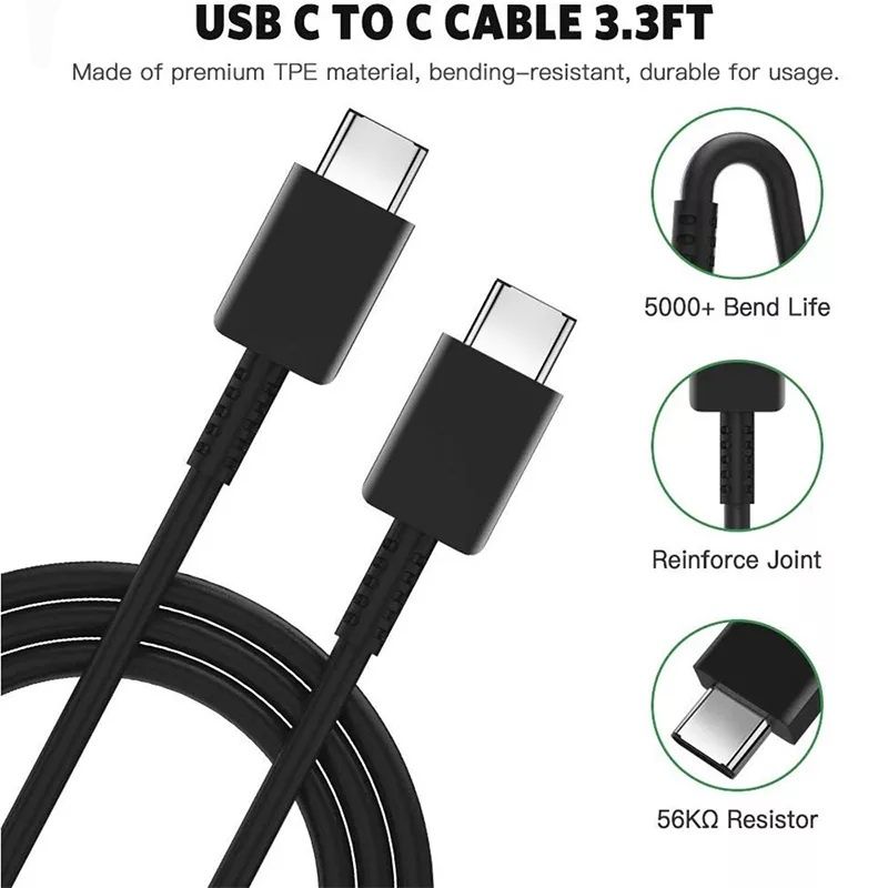 Оригинално зарядно за Samsung 25W - USB Type C + кабел.