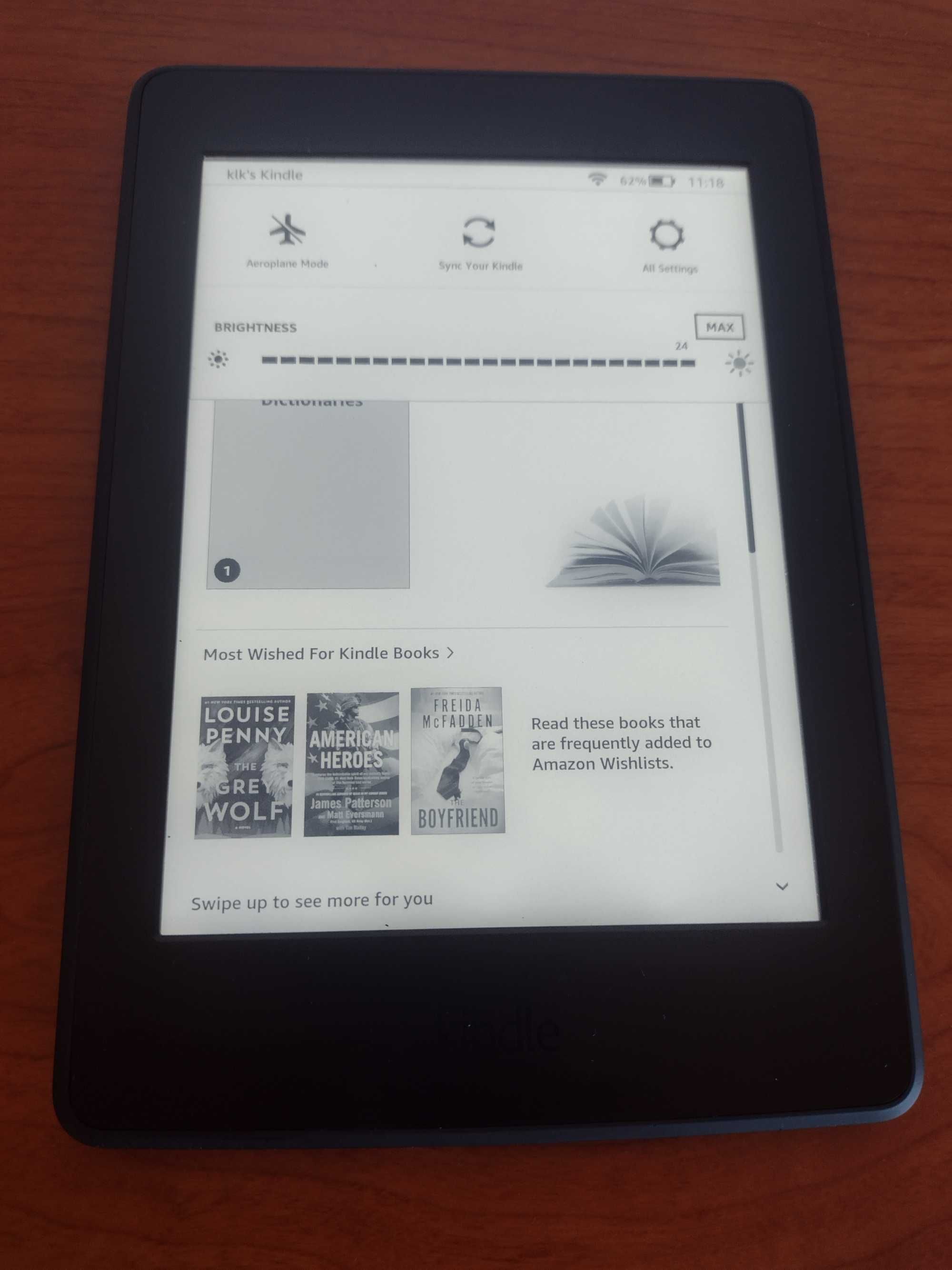 Amazon Kindle Paperwhite с подсветка