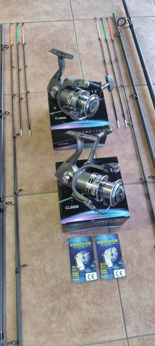 2 Lansete Feeder Reglabile,3,60m-4,10m,2 Mulinete 6000,Senzori,Suporti