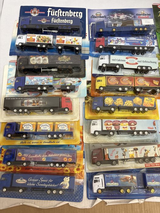 MAN machetă auto tir camion scara 1:87 HO diverse reclame  țiplă