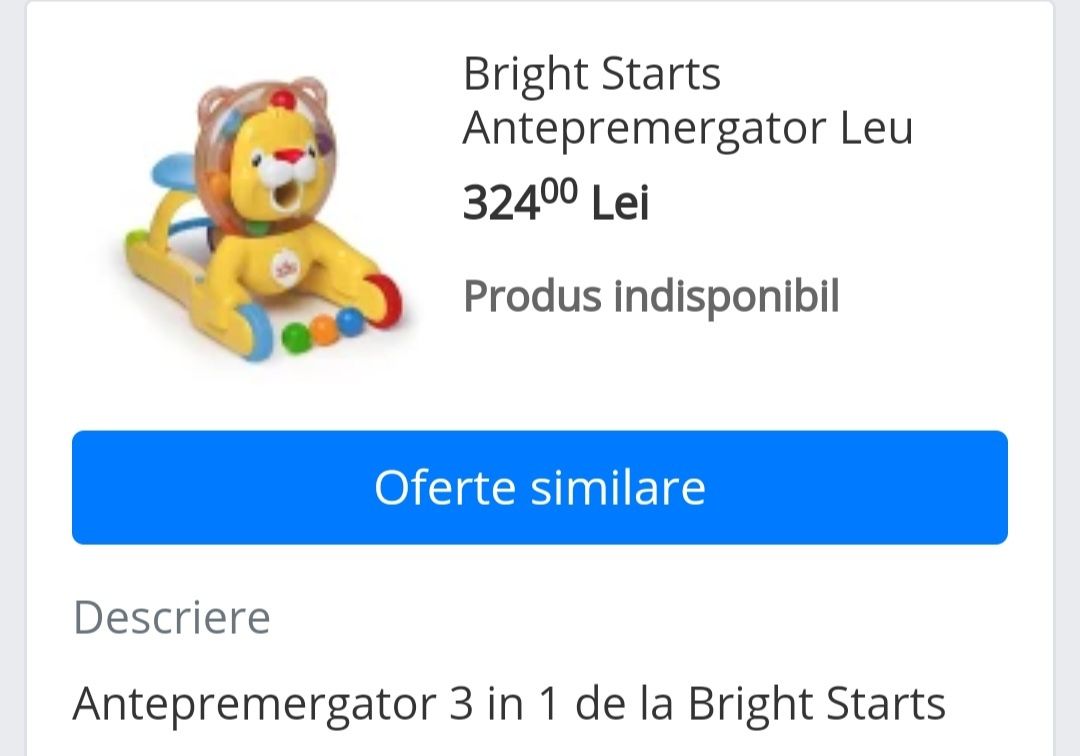 Antepremergator Leu Bright Starts