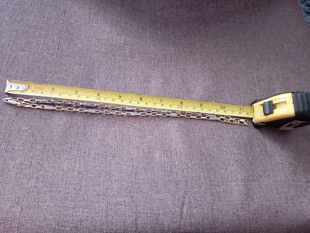 Lanț aur galben +alb 13.6gr 14 k lungime 60 cm