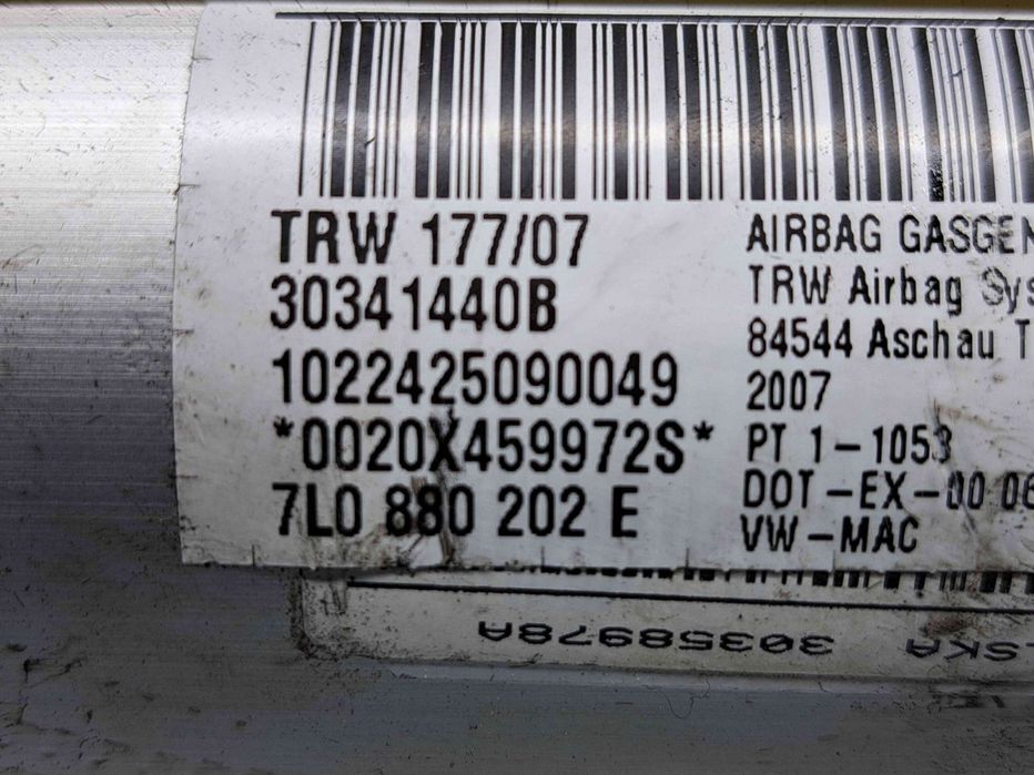 Airbag pasager Volkswagen Touareg (7LA, 7L6) [Fabr 2003-2010] 7L08802