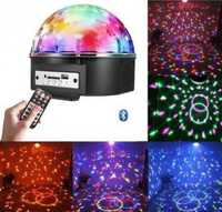 Aparat Glob Disco Led cu telecomanda si Redare Audio MP3 + Stick cadou