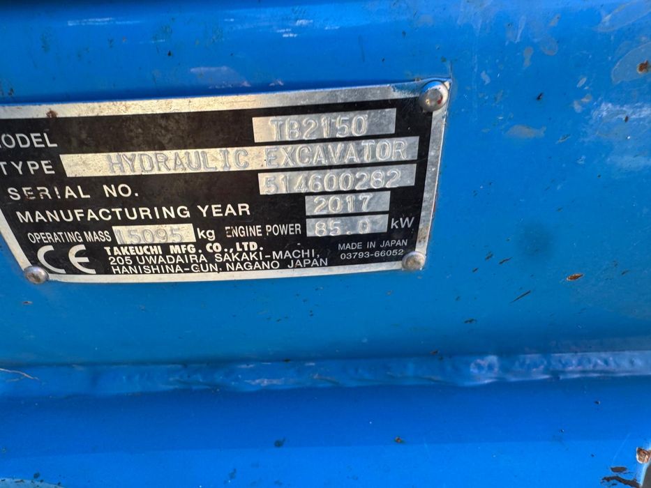 Excavator Takeuchi TB 2150 an 2017