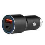 Incarcator auto din aluminiu PCH PRO-08 USB-C+USB 38W Incarcare rapida 12/24V, Amio, 1 buc