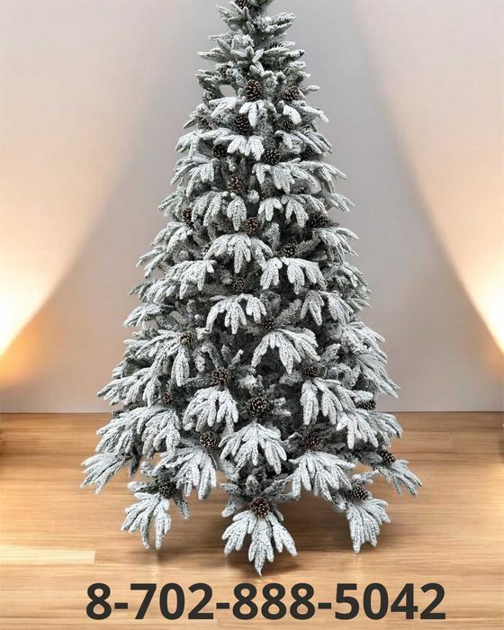 Ель искусственная "Крымская" 100% литая, заснежная, 215 см