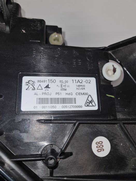 Far stânga Peugeot 308 III T10 FUL LED / cod - 98491150 / an-2021-2024