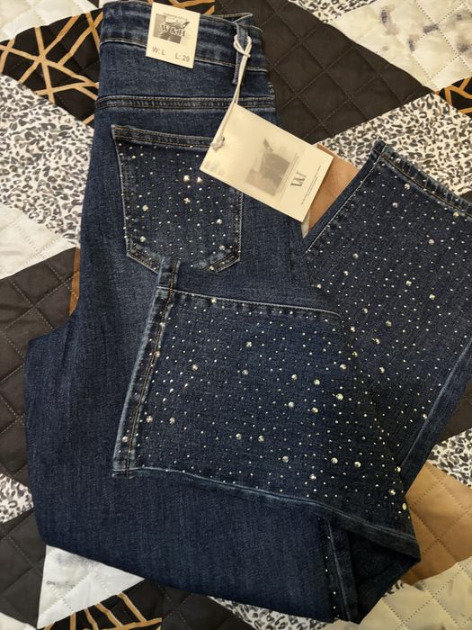 Дънки с камъни  !Нови!-Л размер