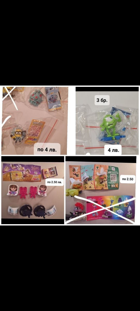 1.Киндер играчки/Kinder Surprise шоколадови яйца
