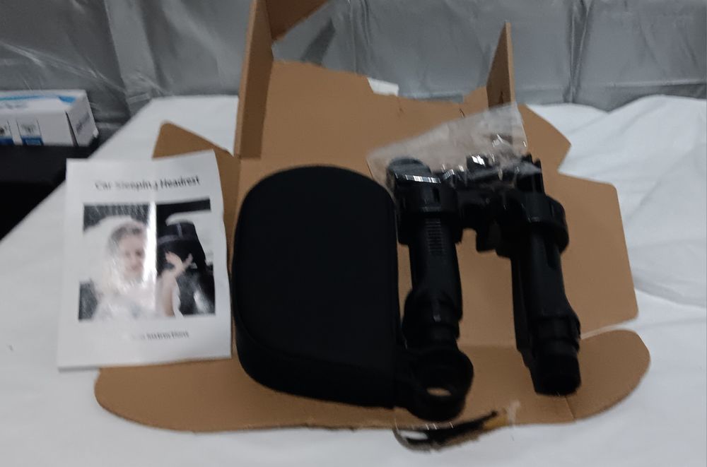 Tetiera auto, reglabila, Carmax, negru, 24.5 x 18.5 x 9 cm