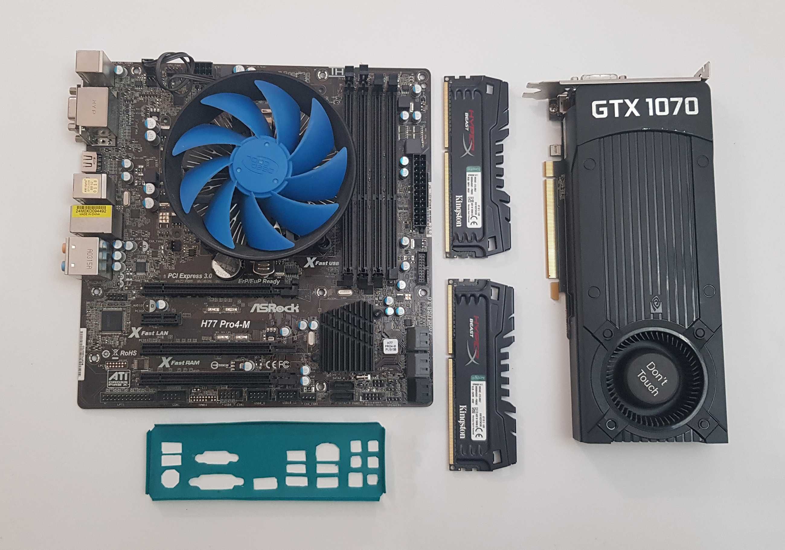 Kit gaming - GTX 1070 + ASRock H77 Pro4-M + i5-3570+cooler + 8gb DDR3