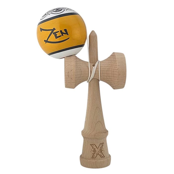 Kendama X Originala, Zen, din Lemn, Super Sticky 18 cm auriu/alb/Negru