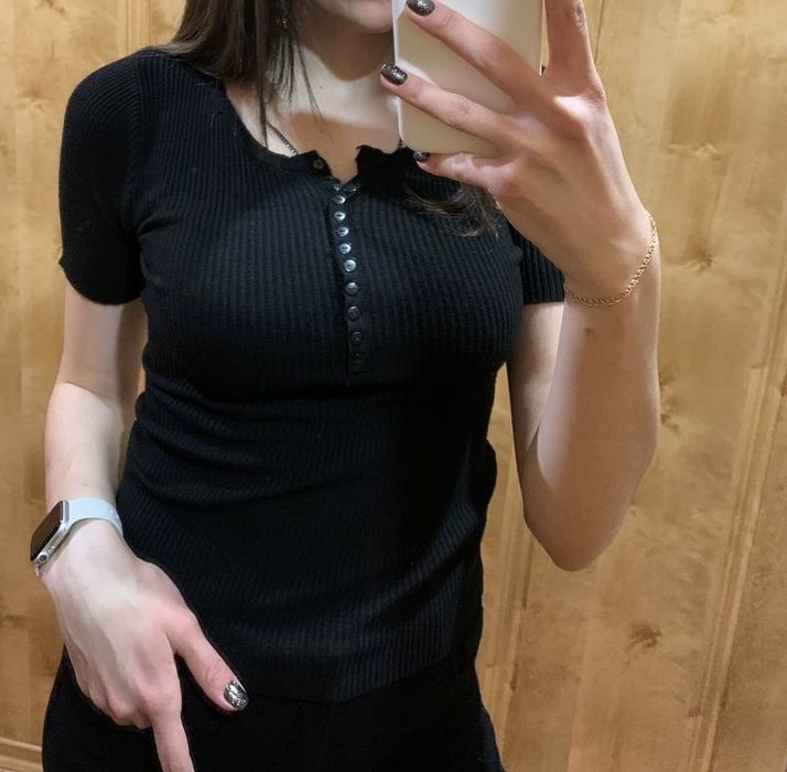 Тениска с фина плетка S-M