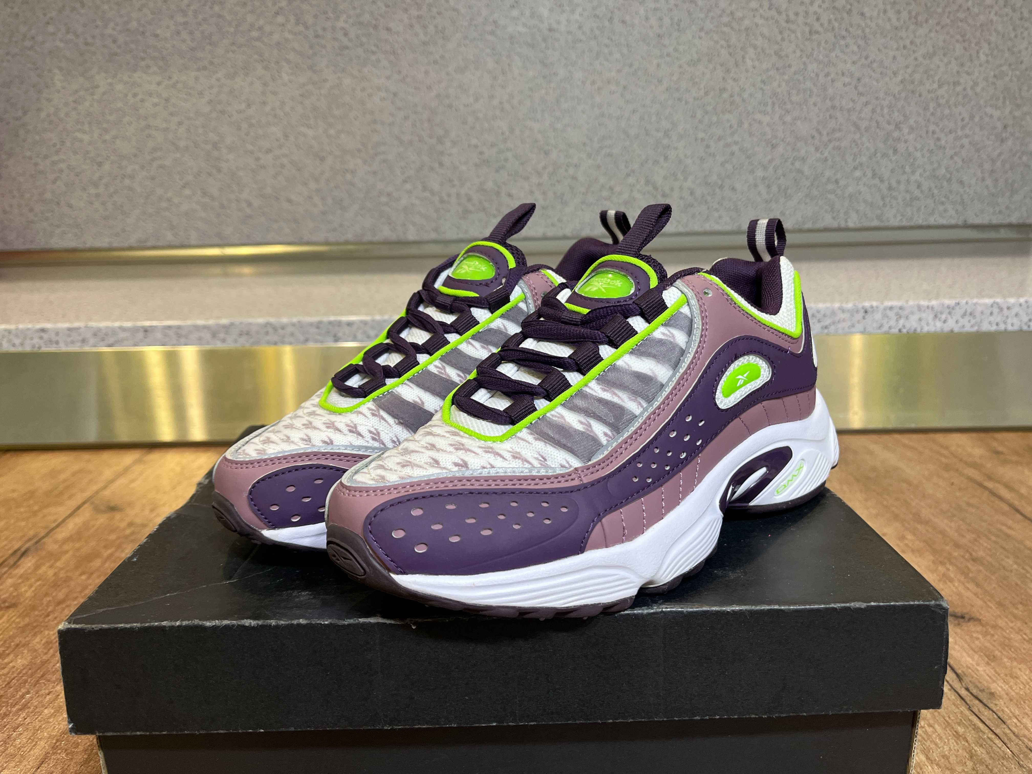 ОРИГИНАЛНИ *** Reebok Daytona DMX II / White Solar Green / Eggplant