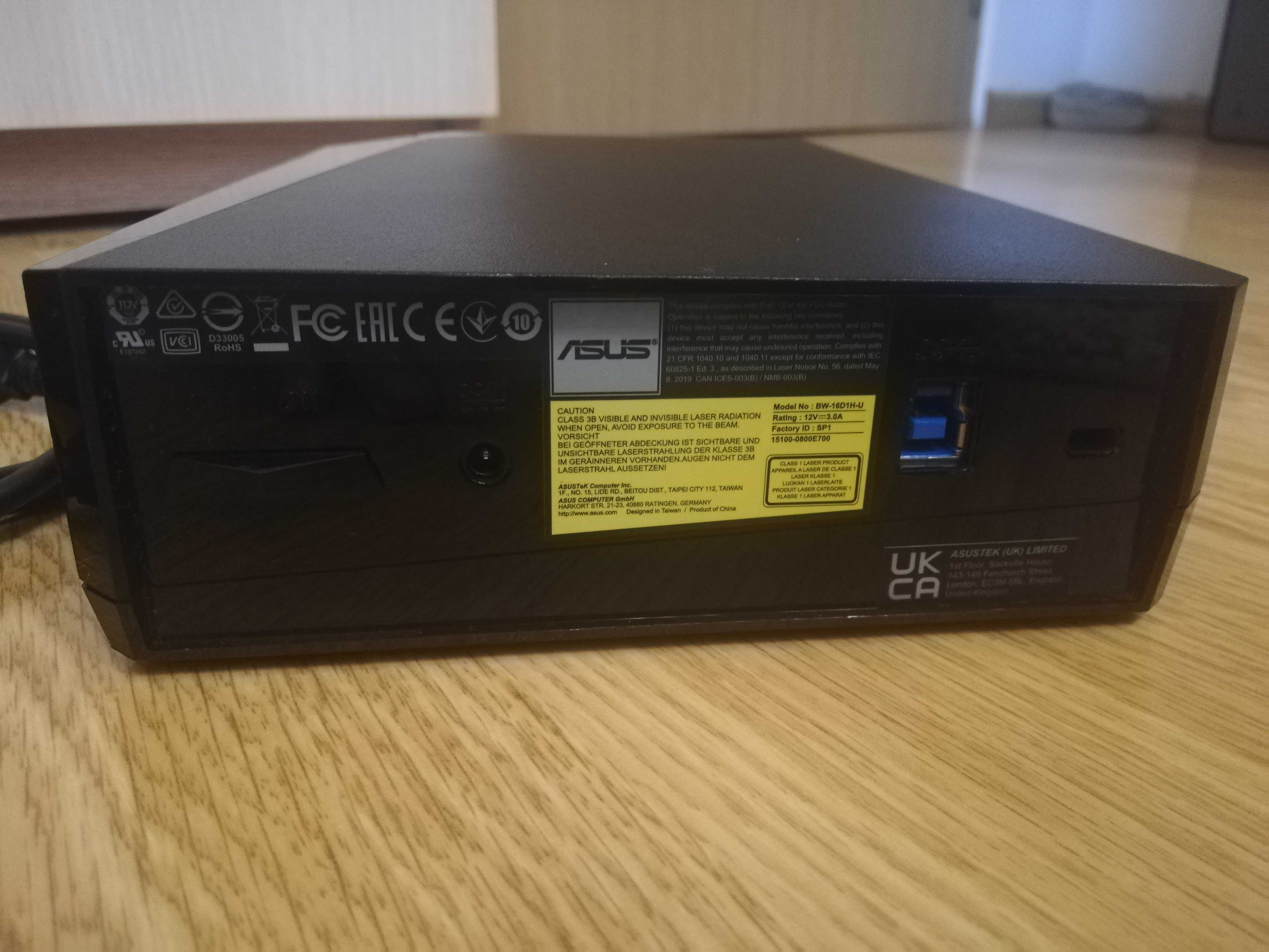 Unitate Asus Blu-ray 3D  16X writer, USB 3.0