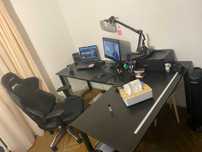 URGENT Masă PC de colț gaming Gamer N (Negru)