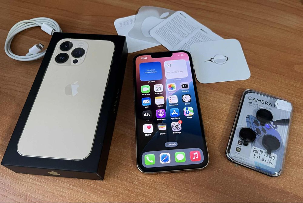 Телефон iPhone 13 Pro Gold Перфектен