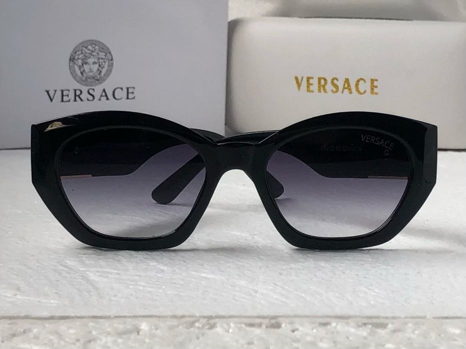 Дамски слънчеви очила котка многоъгълни 2 цвята черни