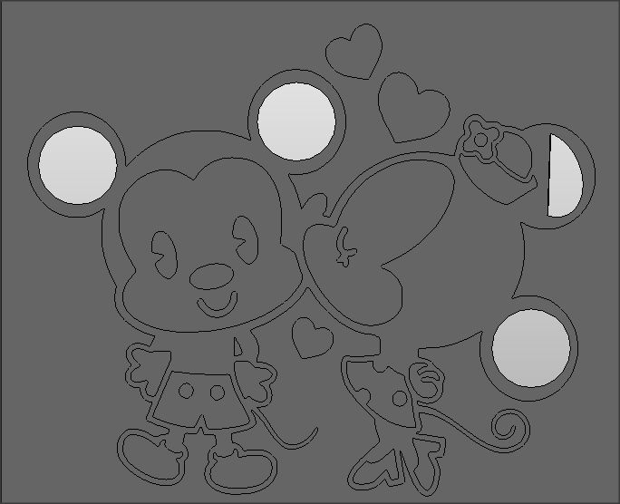 Mickey si Minnie - forme decupatoare aluat/ taietoare sandvisuri