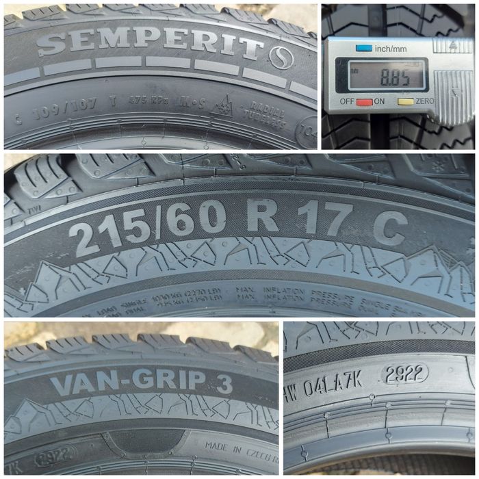 O bucată 225/215 60/55 R17C M+S iarnă - una Continental Semperit Falke