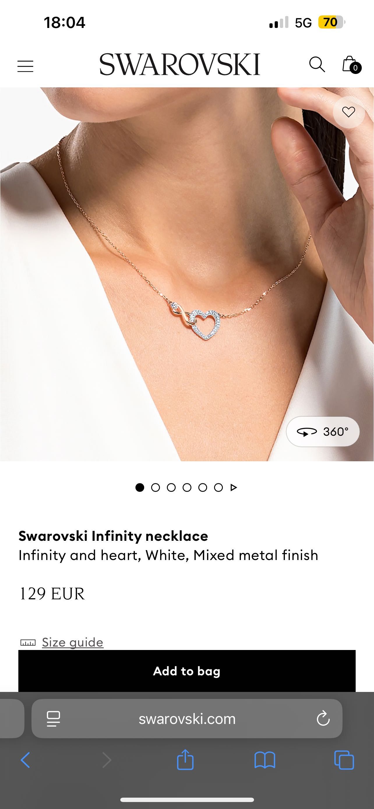 Swarovski Infinity necklace