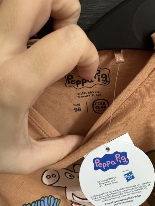 Bluza cu maneca lunga de fete Peppa Pig marimea 98