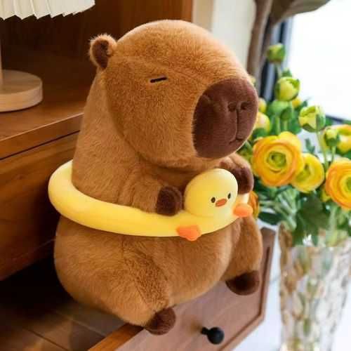 Плюшена играчка Капибара с пояс Пате, 30см