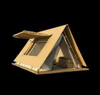 Cort safari premium Ekobell A-frame, Oford si lemn bambus, 14mp