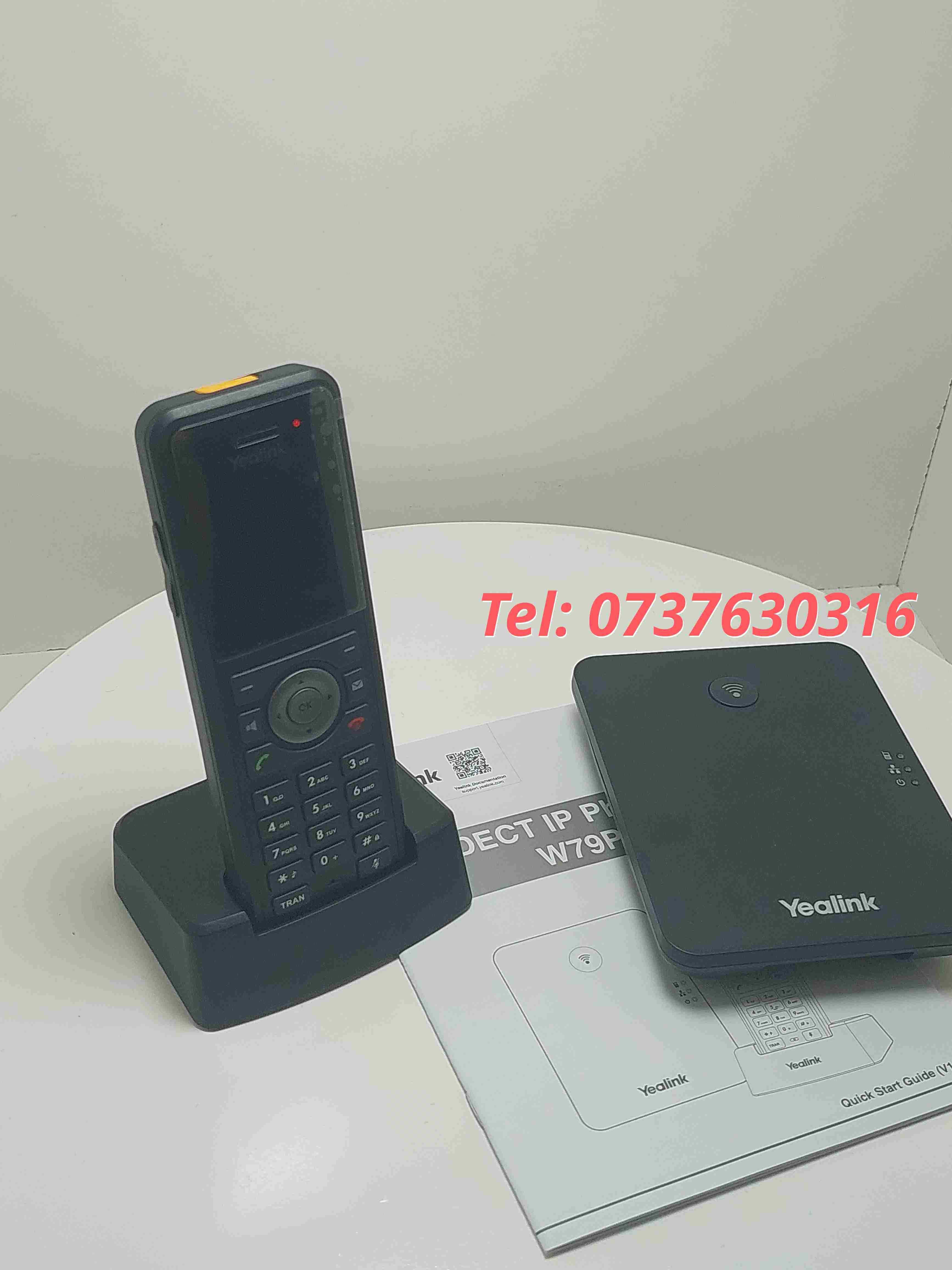 Telefon Voip Wireless Yealink W79p  W59r Negru 10 Sip Support