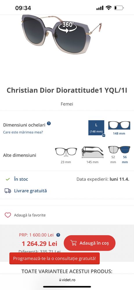 Dior Attitude1,ochelari soare