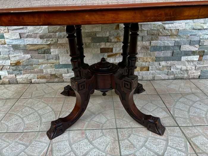 Eleganta masa ovala in stil victorian-intarsii-marchetarie-Spania