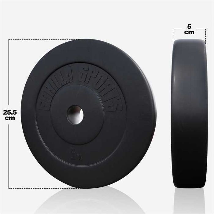 Set ciment piept + gantere 130kg