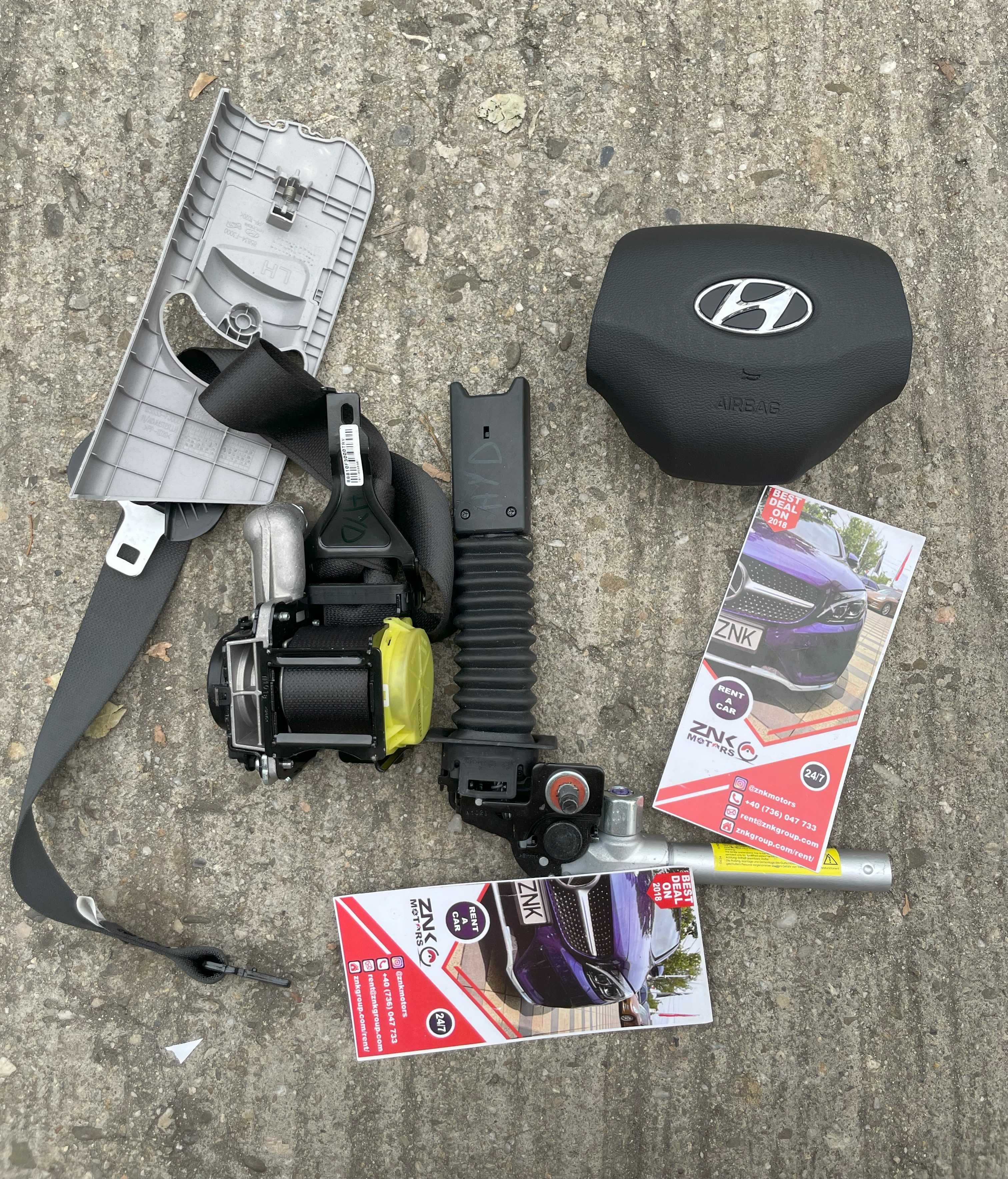 Hyundai Elantra 6 airbag volan / genunchi / pasager / set centuri sig