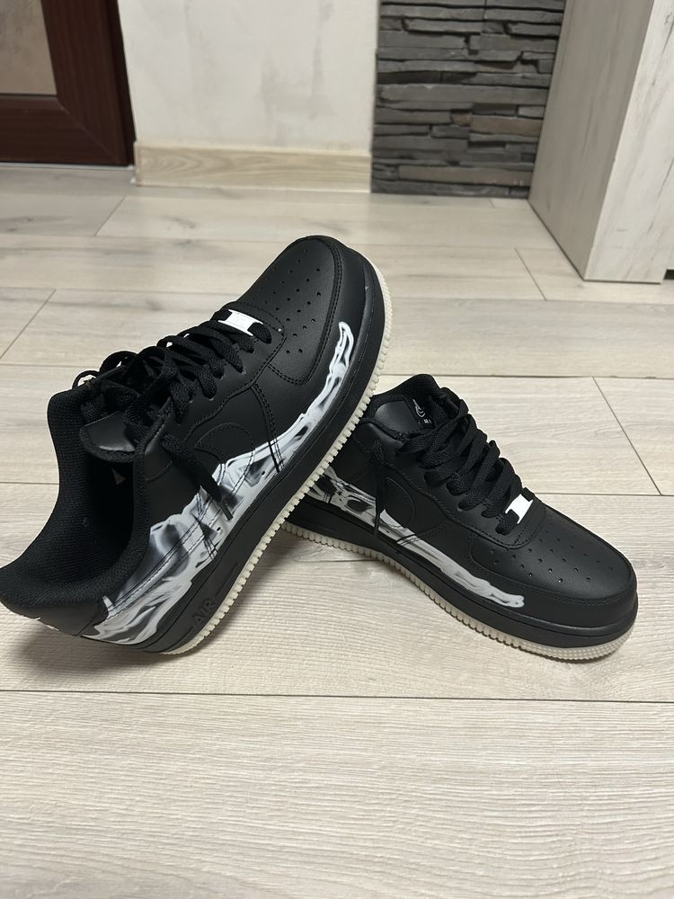 Air force 1 skeleton negru