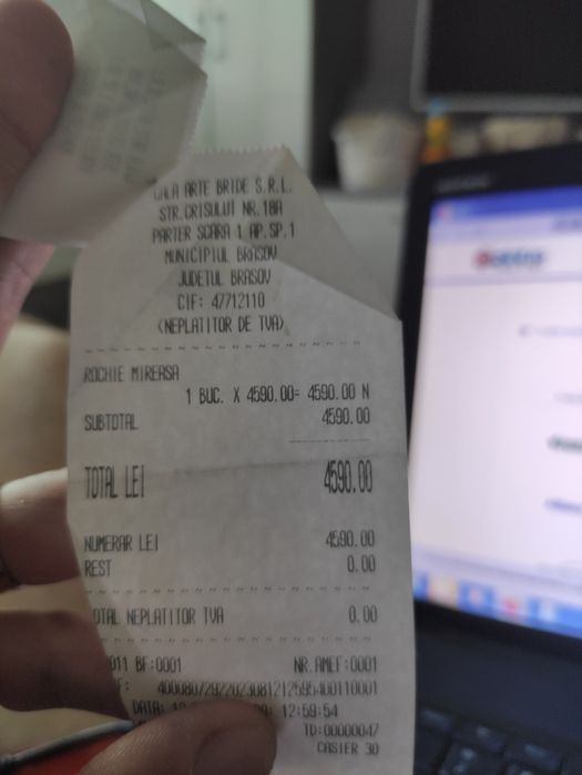 Rochie mireasa XS deosebita